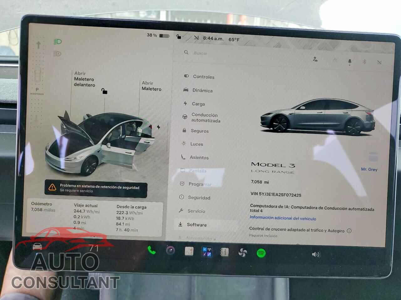 TESLA MODEL 3 2025 - 5YJ3E1EA2SF072425