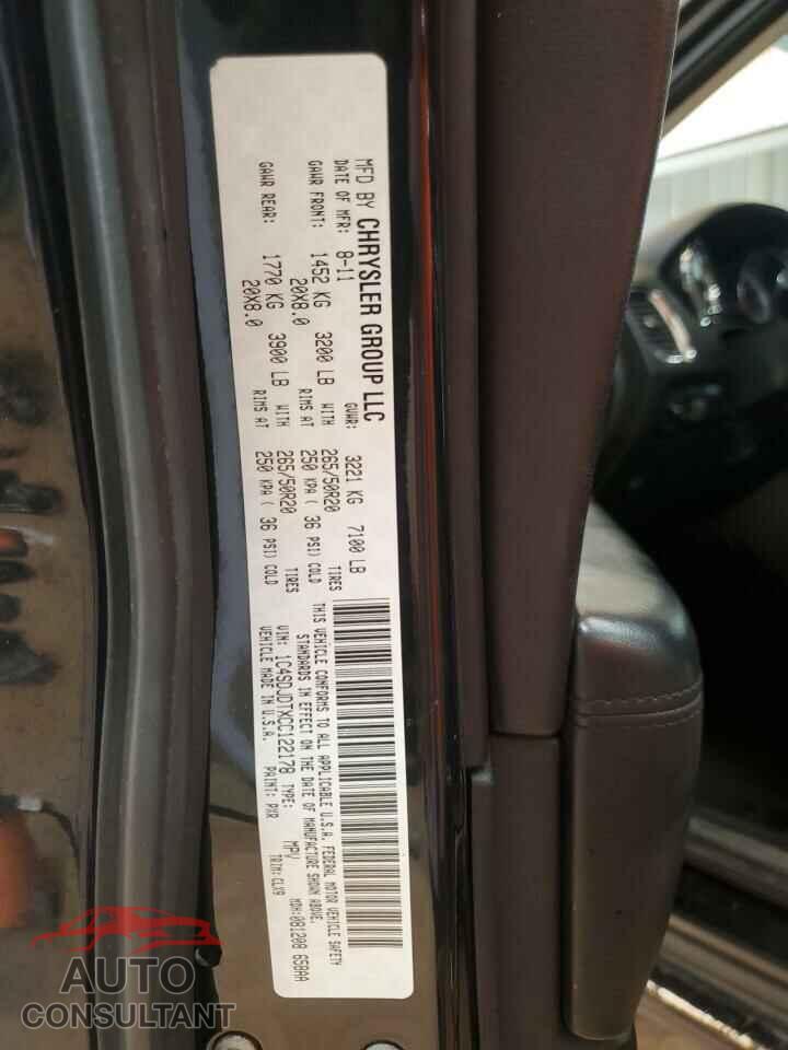 DODGE DURANGO 2012 - 1C4SDJDTXCC122178