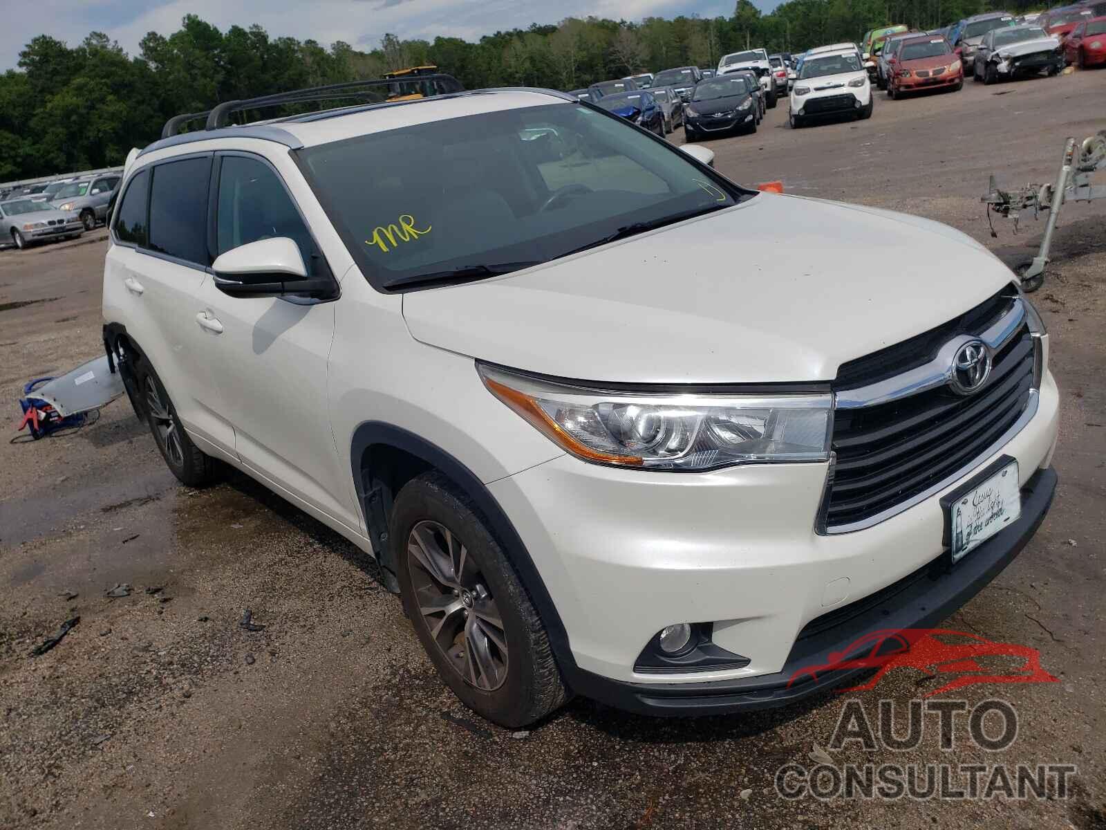 TOYOTA HIGHLANDER 2016 - 5TDJKRFH7GS273511