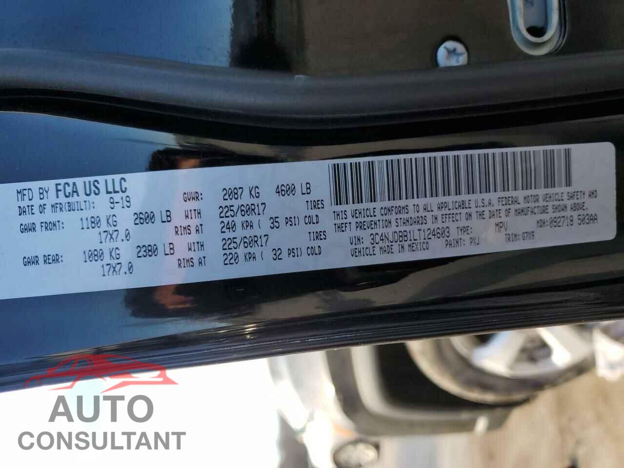 JEEP COMPASS 2020 - 3C4NJDBB1LT124603