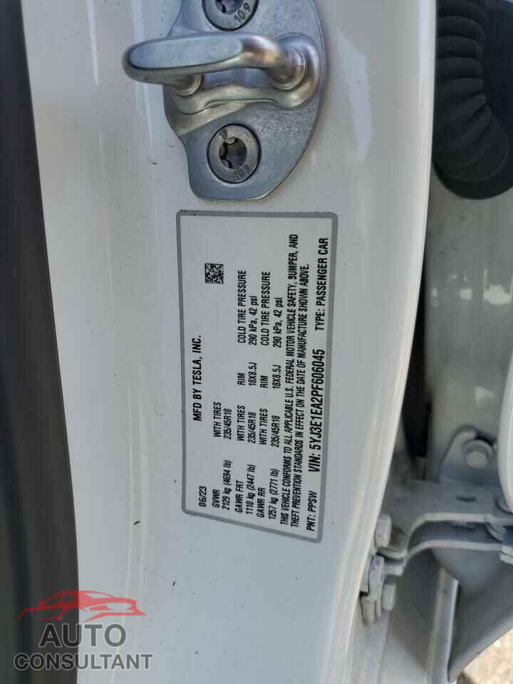 TESLA MODEL 3 2023 - 5YJ3E1EA2PF606045
