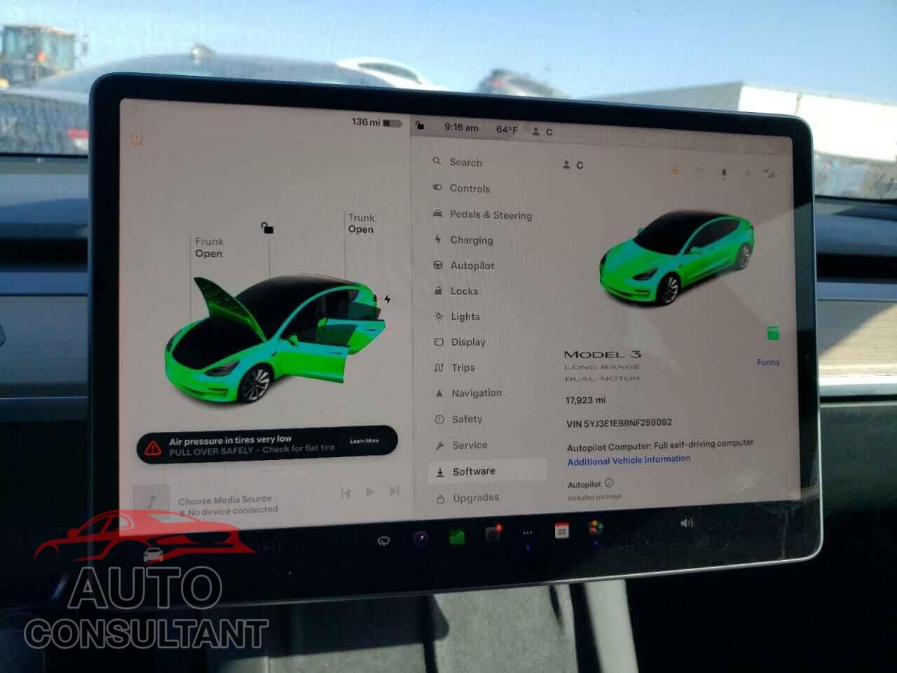 TESLA MODEL 3 2022 - 5YJ3E1EB9NF259092