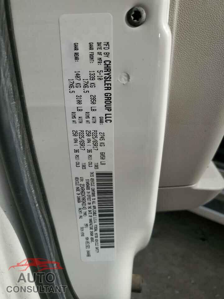 DODGE CARAVAN 2010 - 2D4RN6DX7AR343143
