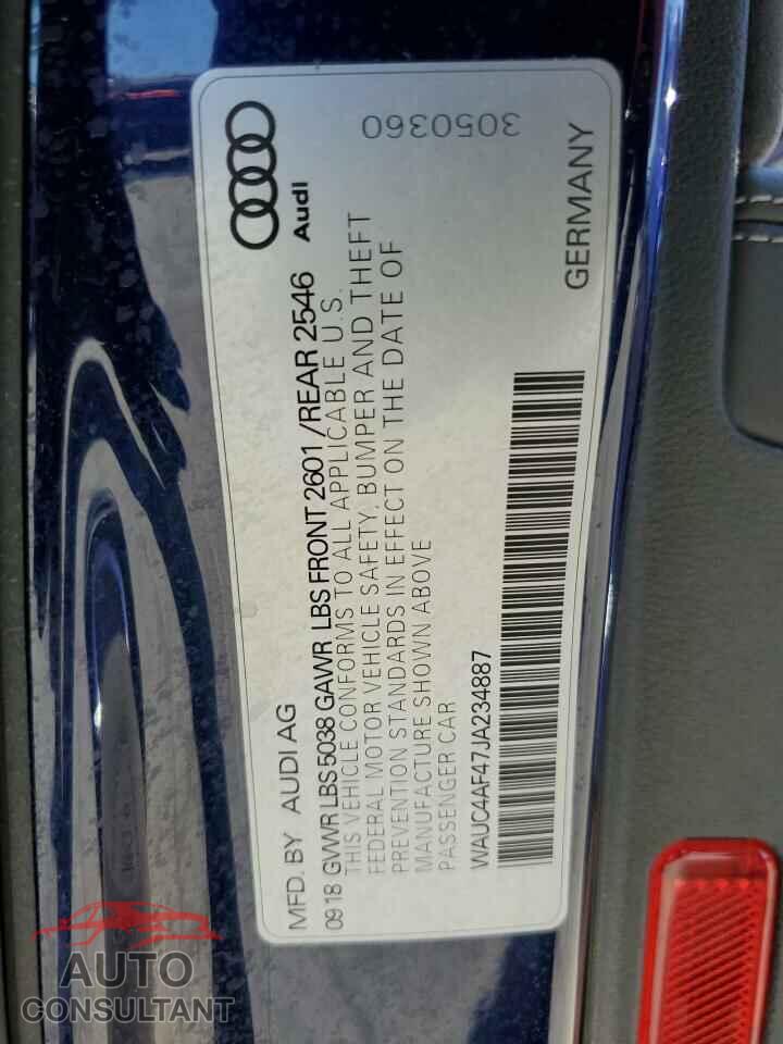 AUDI S4/RS4 2018 - WAUC4AF47JA234887