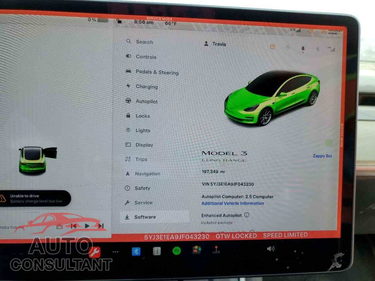TESLA MODEL 3 2018 - 5YJ3E1EA9JF043230