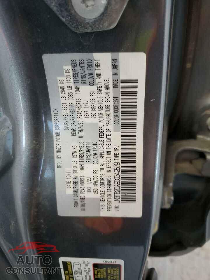 MAZDA CX-9 2012 - JM3TB2CA9C0342579