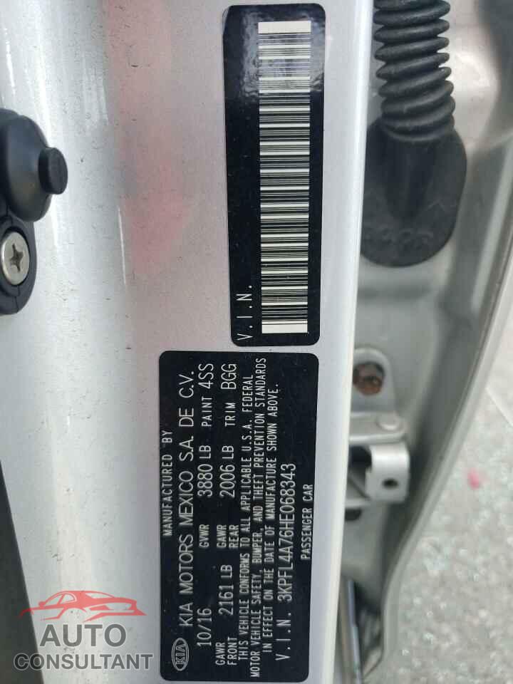 KIA FORTE 2017 - 3KPFL4A76HE068343