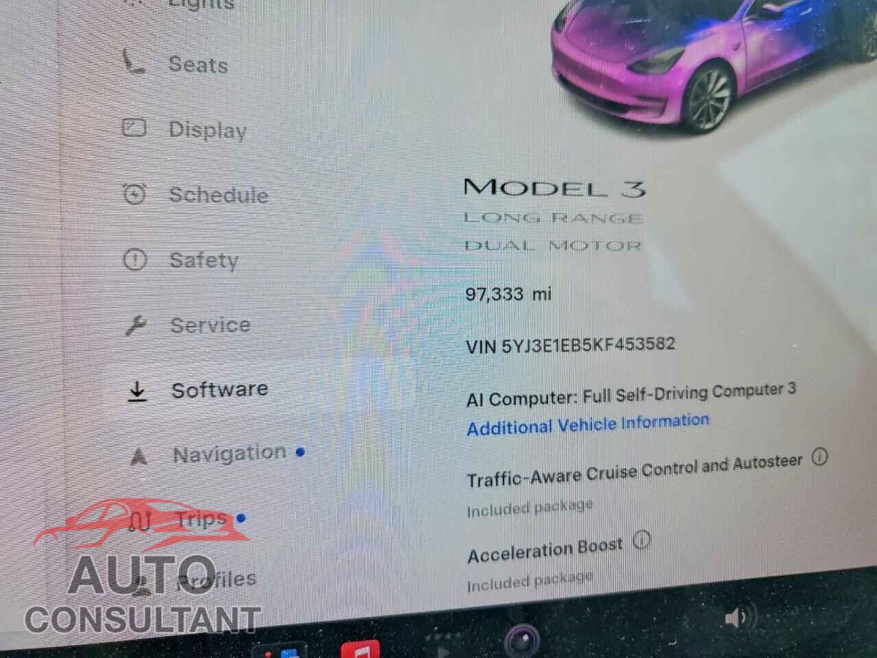 TESLA MODEL 3 2019 - 5YJ3E1EB5KF453582