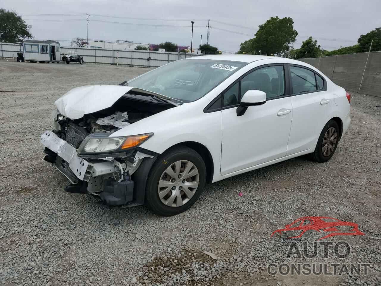 HONDA CIVIC 2012 - 19XFB2F55CE370956