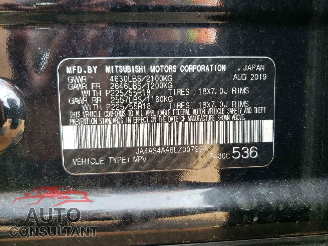 MITSUBISHI ECLIPSE 2020 - JA4AS4AA6LZ007994