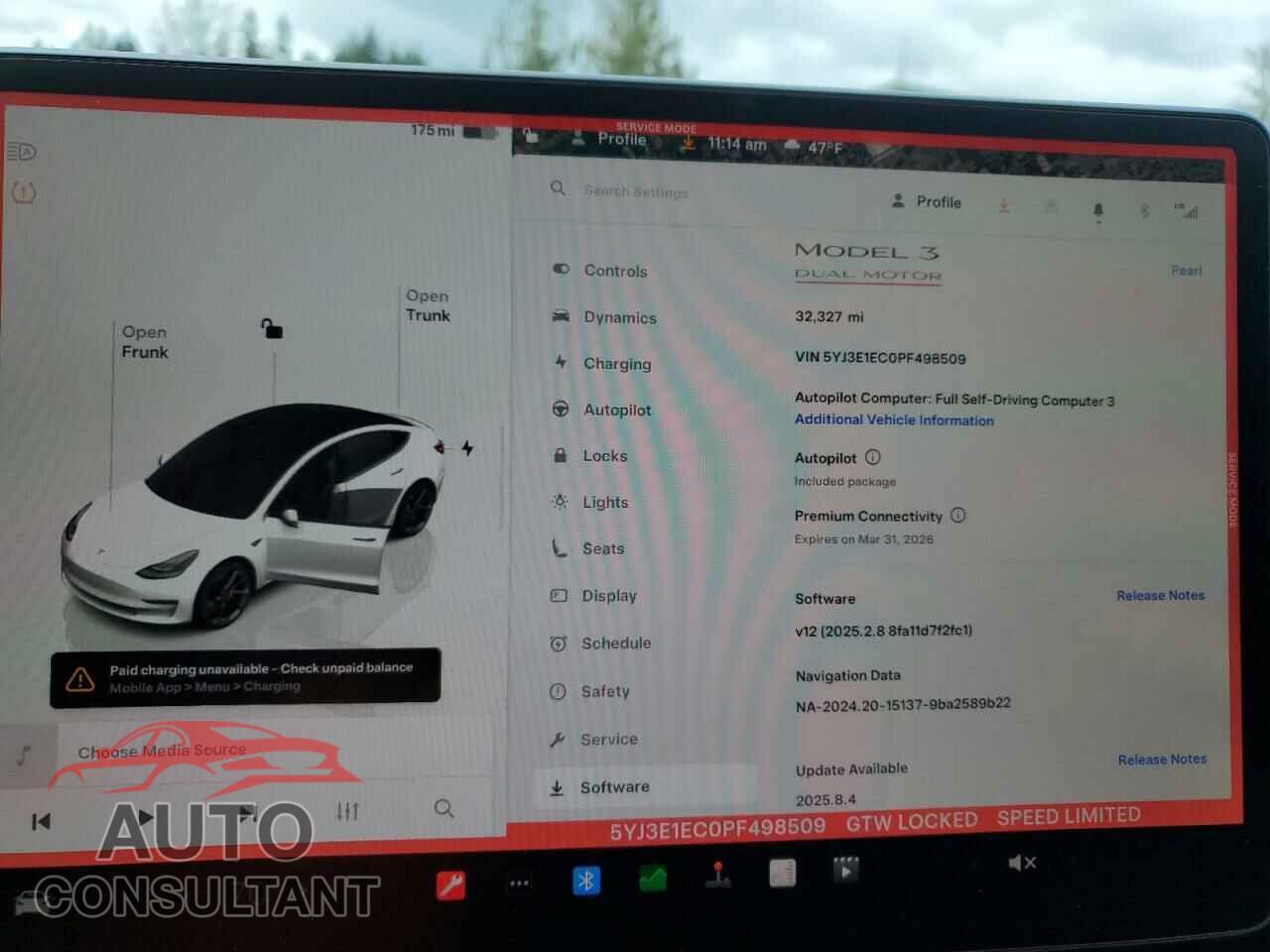 TESLA MODEL 3 2023 - 5YJ3E1EC0PF498509
