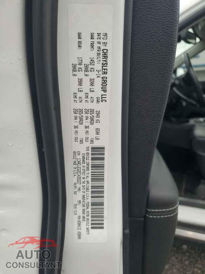 DODGE DURANGO 2014 - 1C4RDJEG2EC435227