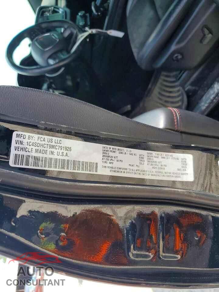 DODGE DURANGO 2021 - 1C4SDHCT9MC791926