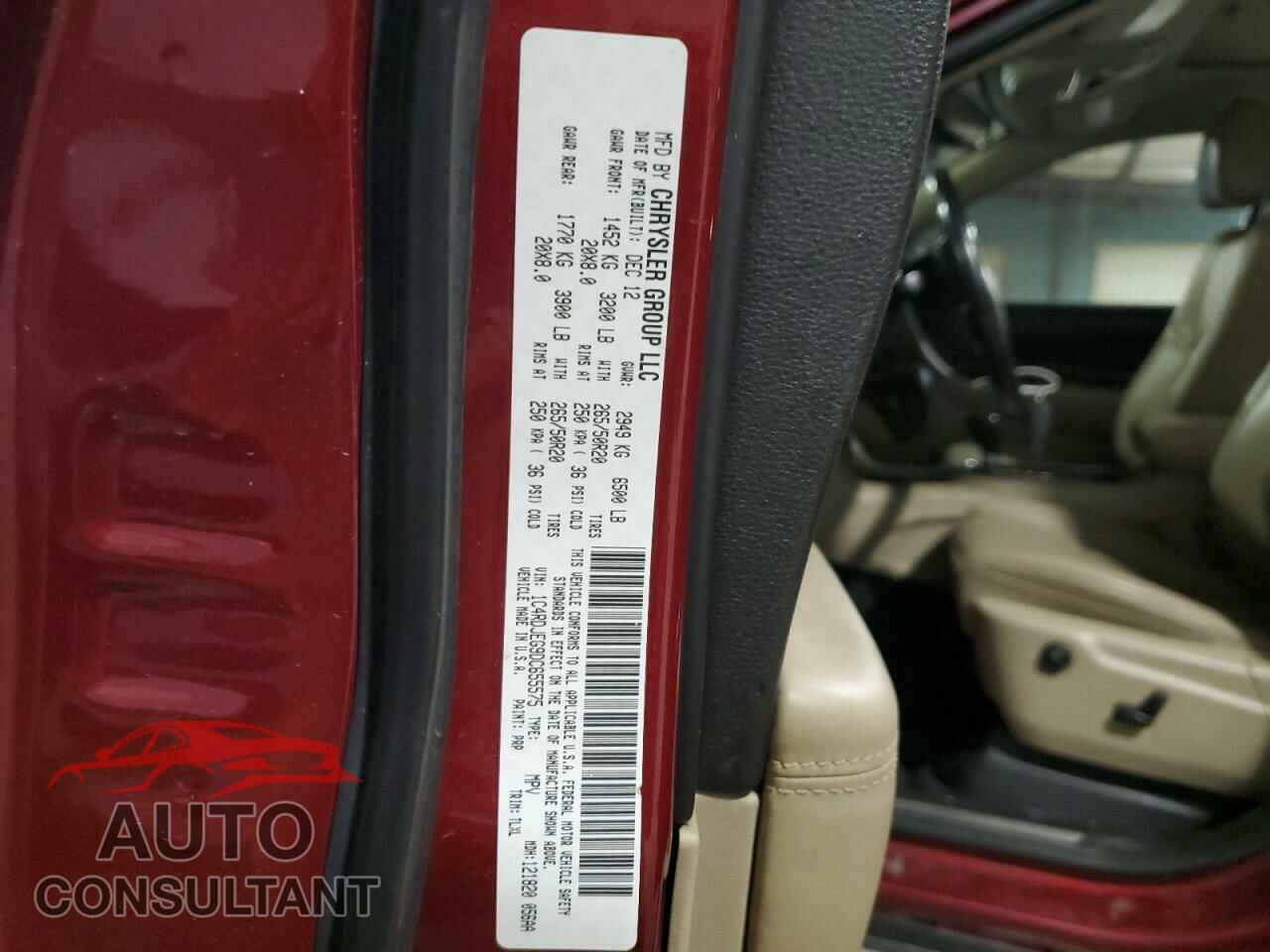 DODGE DURANGO 2013 - 1C4RDJEG9DC655575