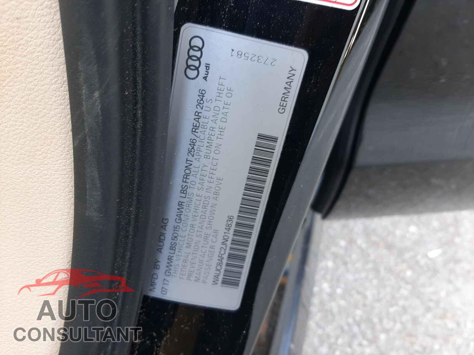 AUDI A6 2018 - WAUC8AFC2JN014836