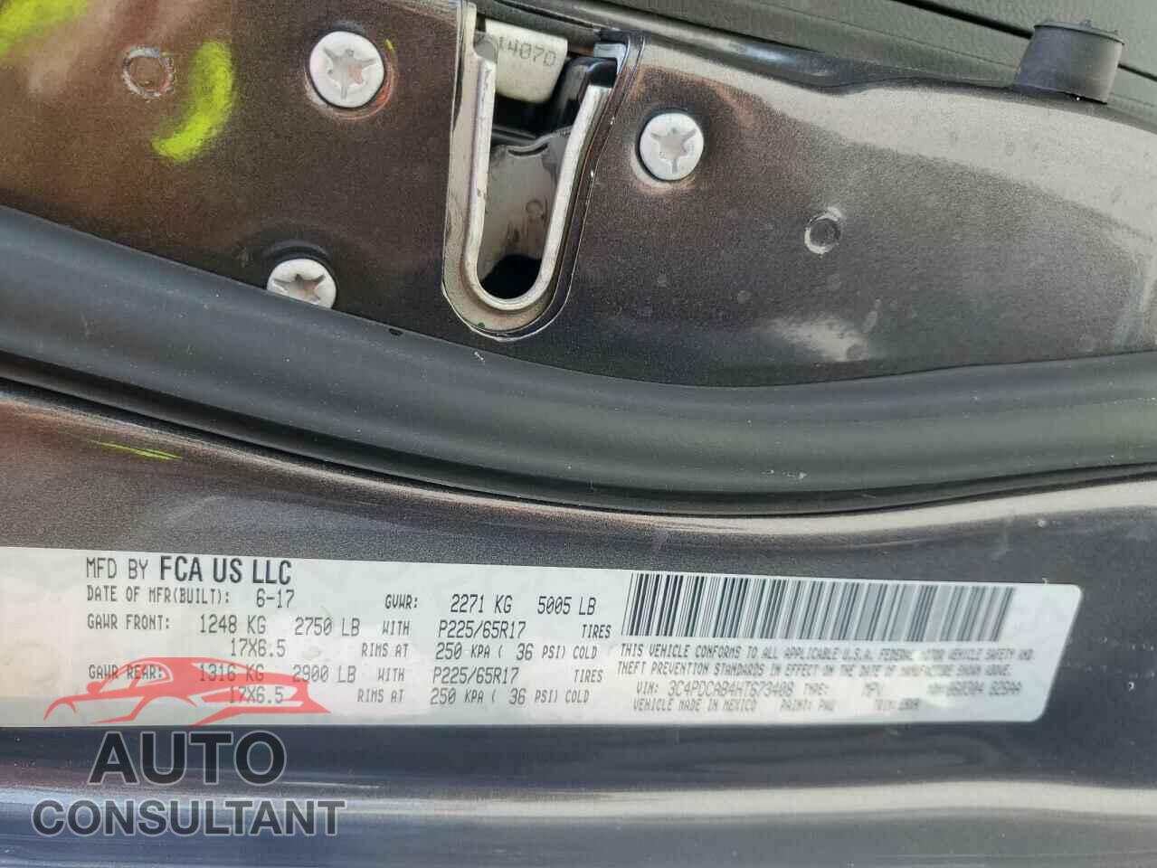 DODGE JOURNEY 2017 - 3C4PDCAB4HT673408