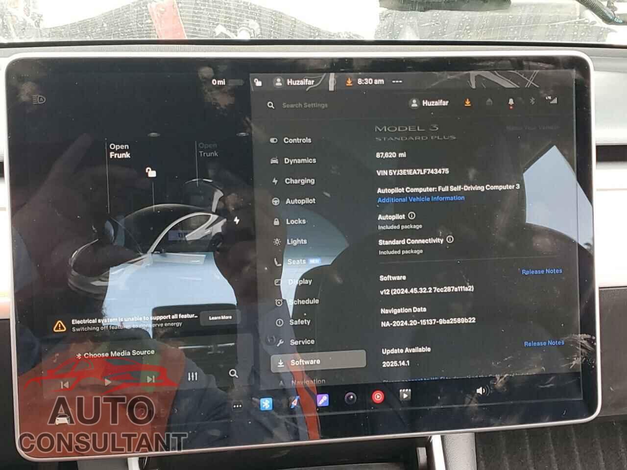 TESLA MODEL 3 2020 - 5YJ3E1EA7LF743475
