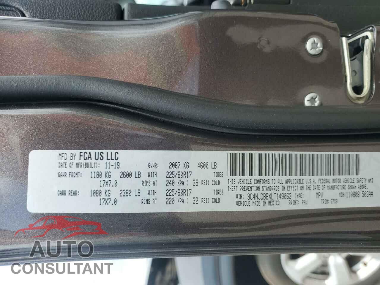 JEEP COMPASS 2020 - 3C4NJDBBXLT149063