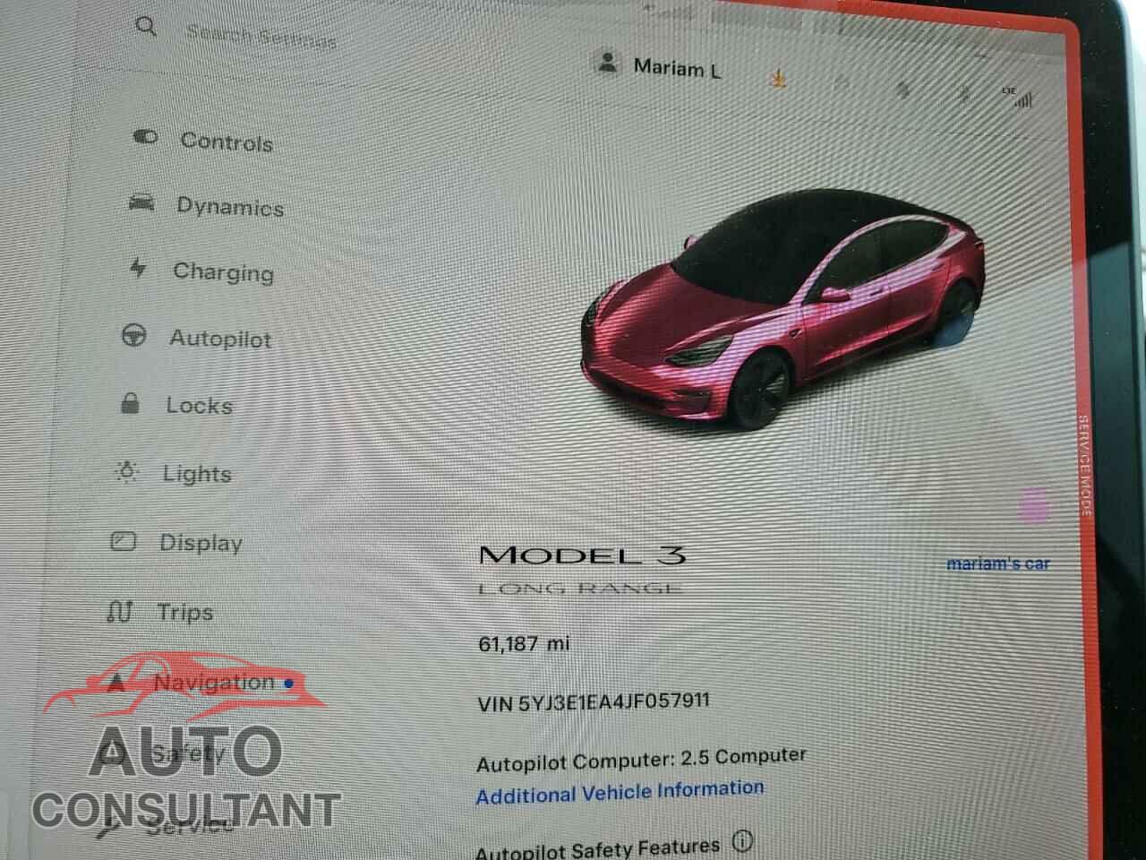 TESLA MODEL 3 2018 - 5YJ3E1EA4JF057911