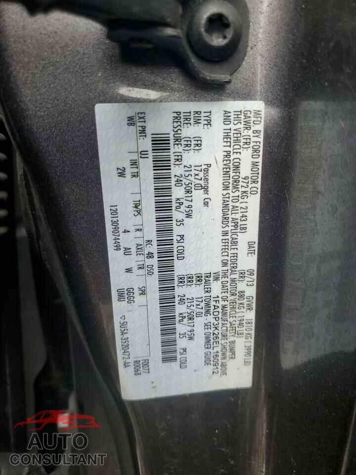 FORD FOCUS 2014 - 1FADP3K26EL160912