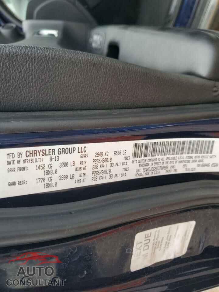 DODGE DURANGO 2013 - 1C4RDJDG8DC700880