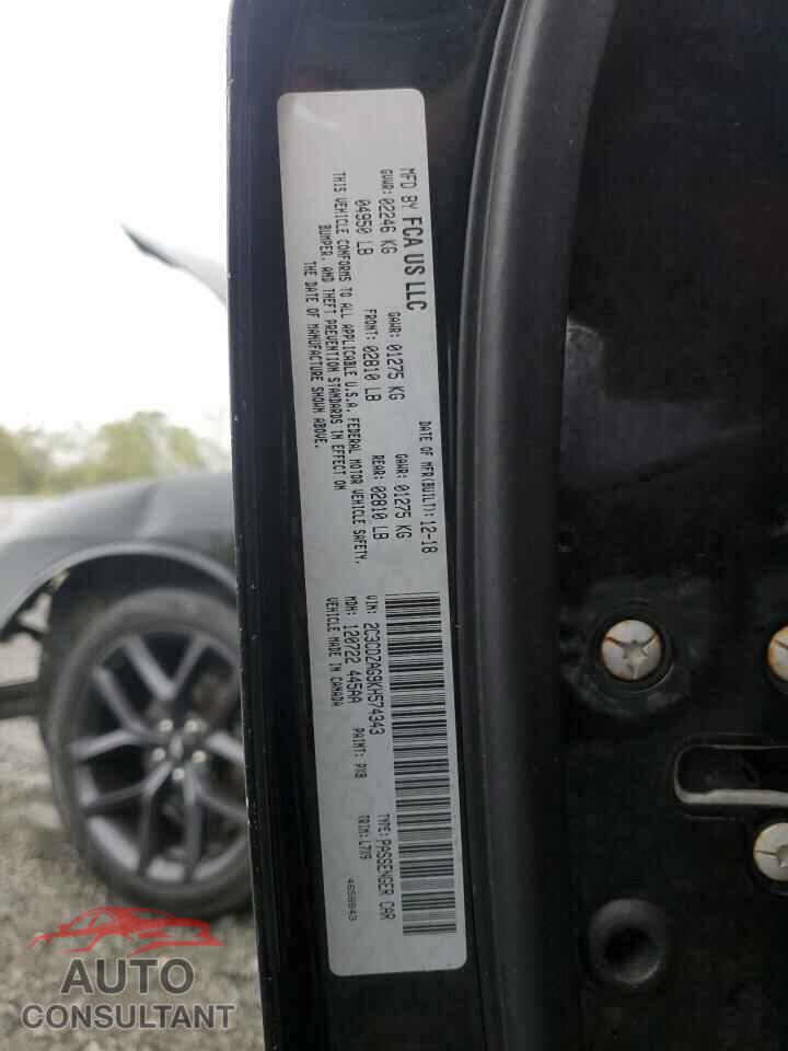 DODGE CHALLENGER 2019 - 2C3CDZAG9KH574343