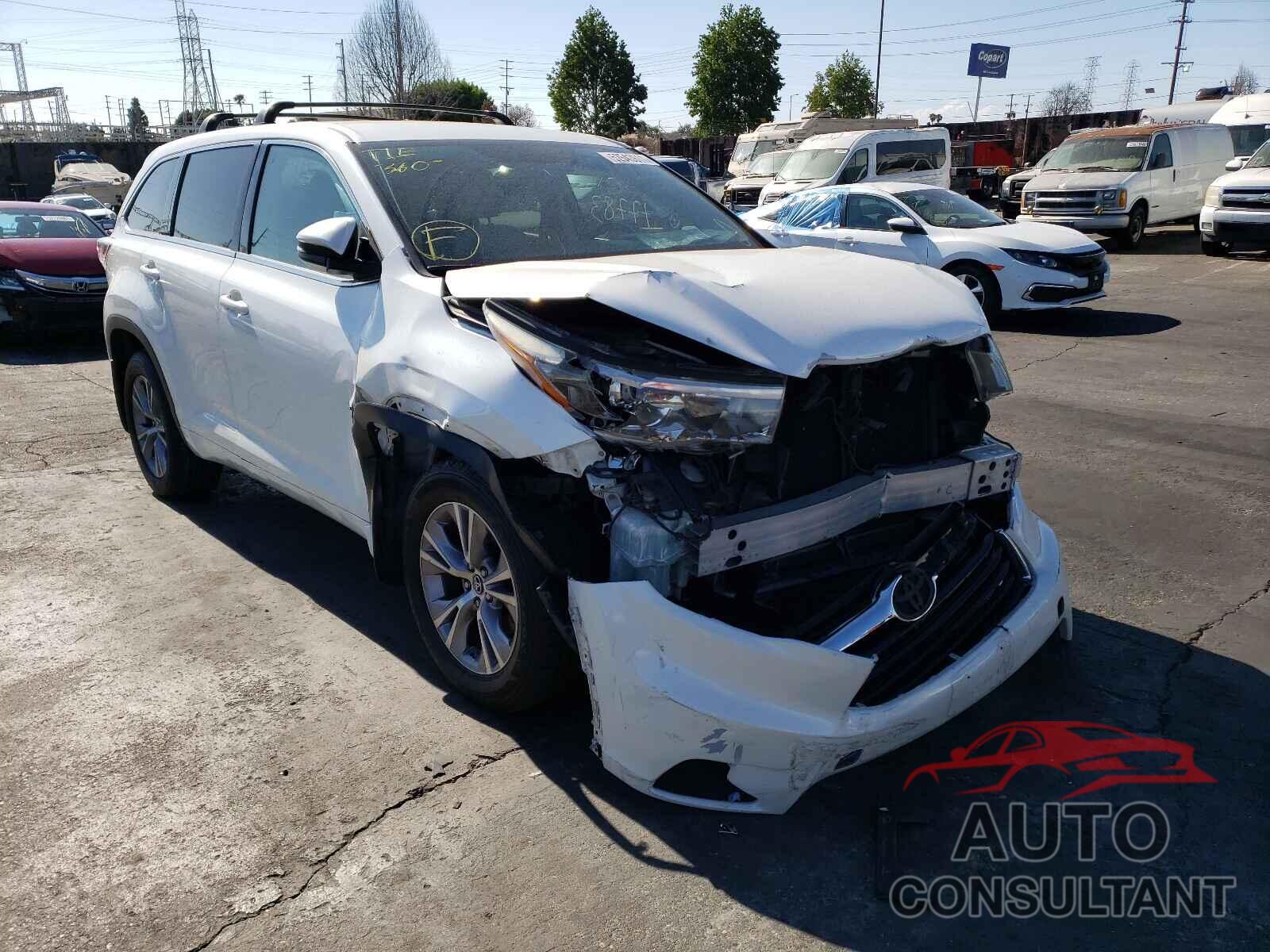 TOYOTA HIGHLANDER 2016 - 5TDZKRFH2GS170533