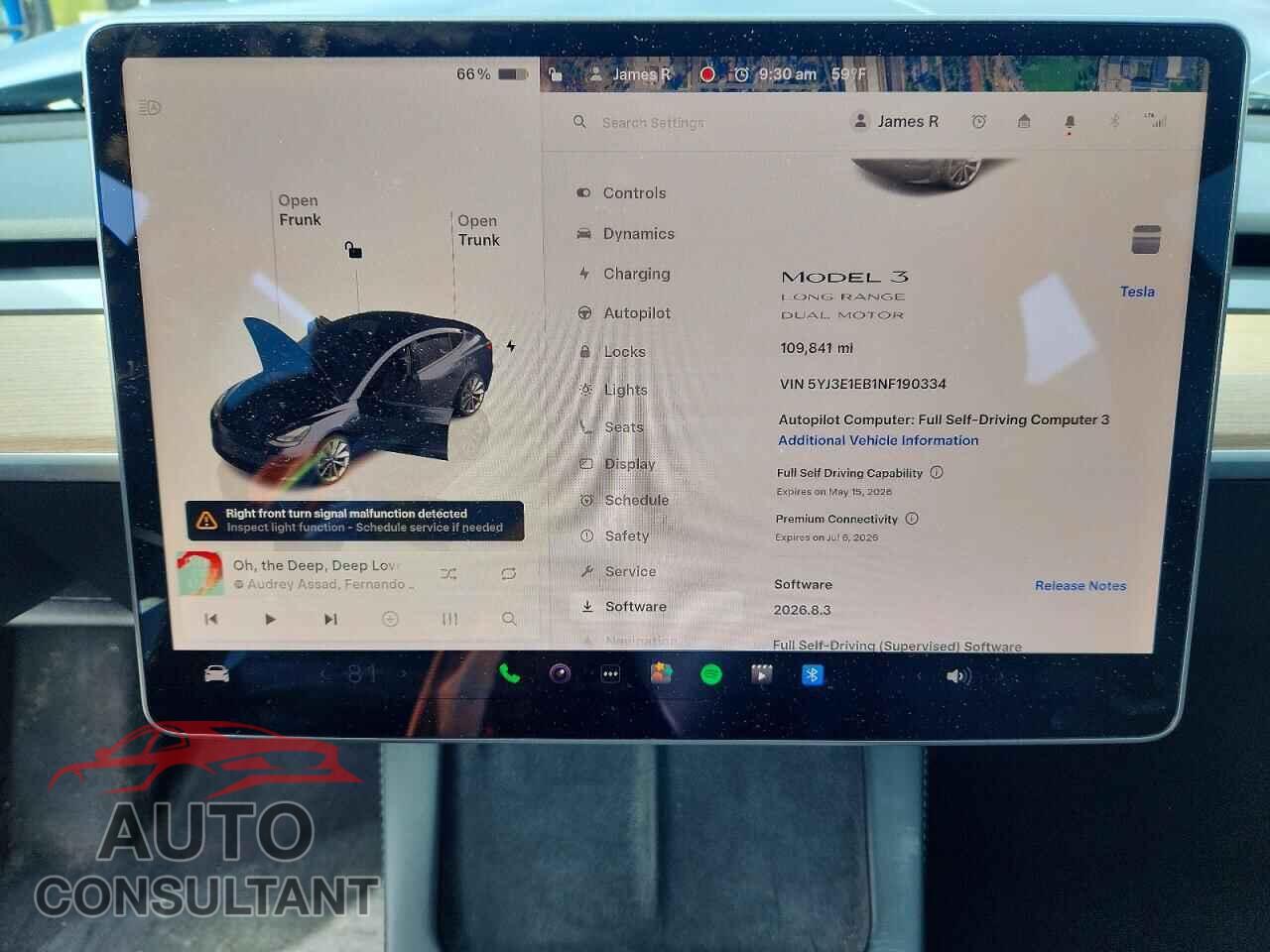 TESLA MODEL 3 2022 - 5YJ3E1EB1NF190334