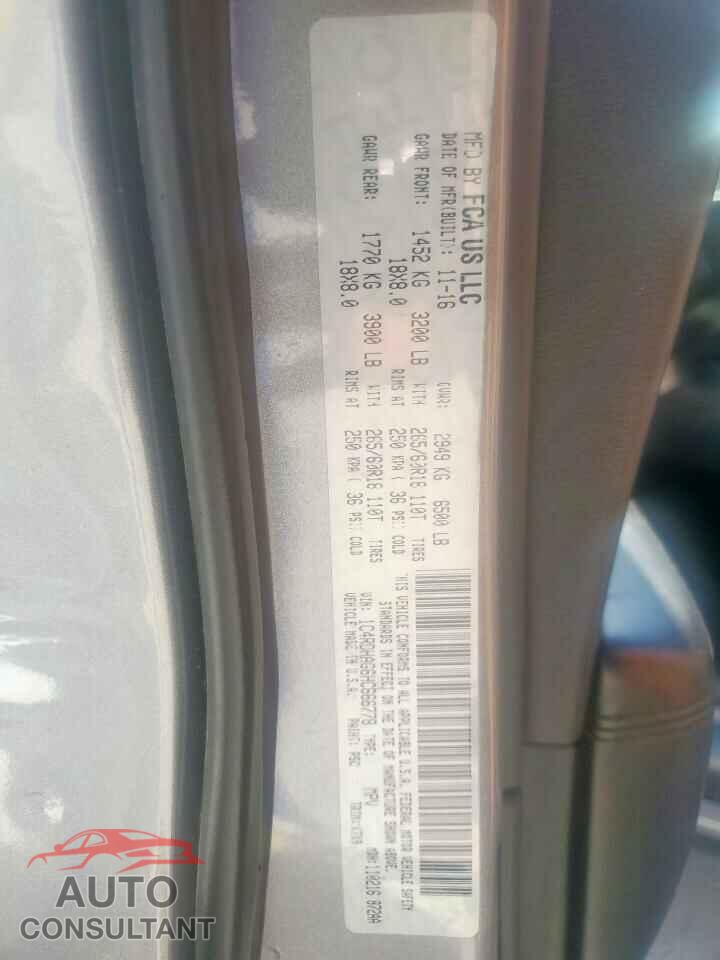 DODGE DURANGO 2017 - 1C4RDHAG6HC666778