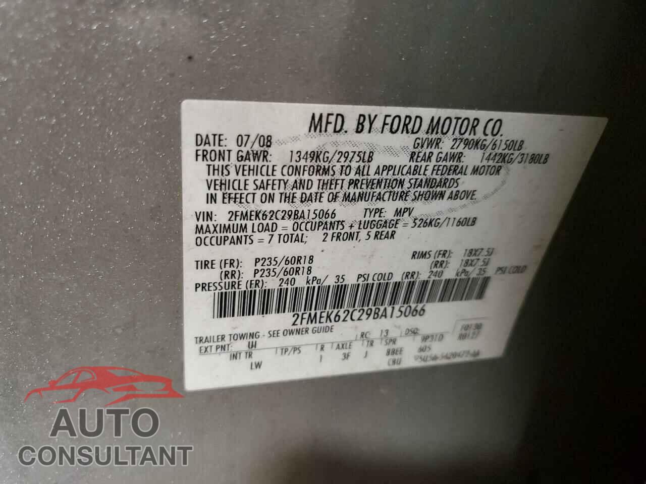 FORD FLEX 2009 - 2FMEK62C29BA15066