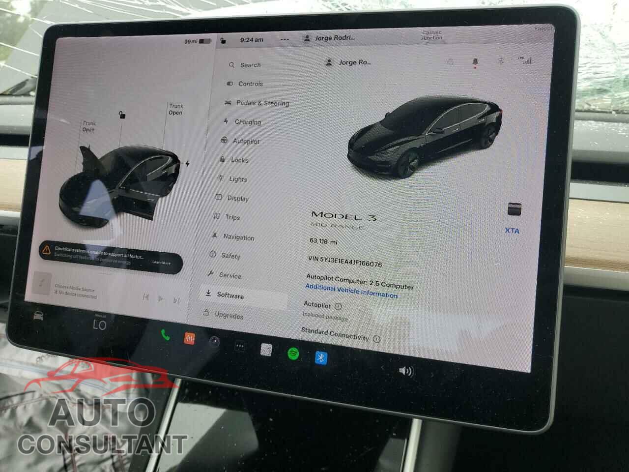TESLA MODEL 3 2018 - 5YJ3E1EA4JF166076