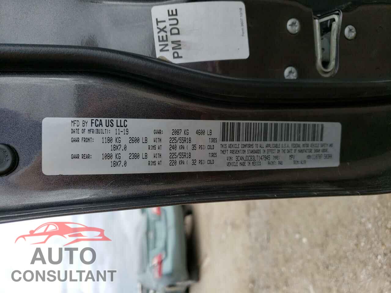 JEEP COMPASS 2020 - 3C4NJDCB3LT147945