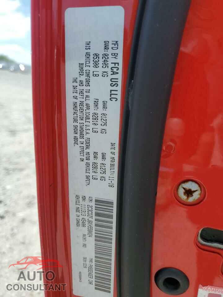 DODGE CHALLENGER 2019 - 2C3CDZFJ6KH558024