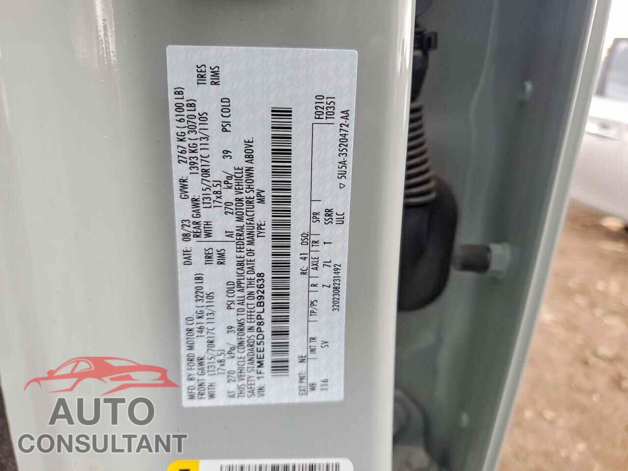FORD BRONCO 2023 - 1FMEE5DP8PLB92638