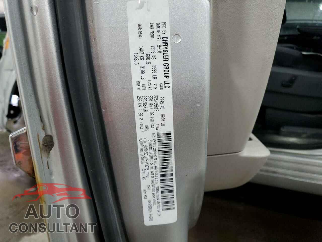 DODGE CARAVAN 2010 - 2D4RN5D17AR443975