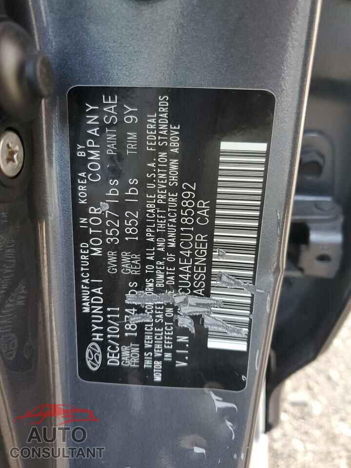 HYUNDAI ACCENT 2012 - KMHCU4AE4CU185892