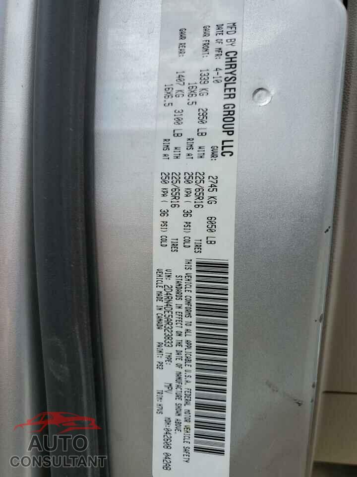 DODGE CARAVAN 2010 - 2D4RN4DE5AR323833