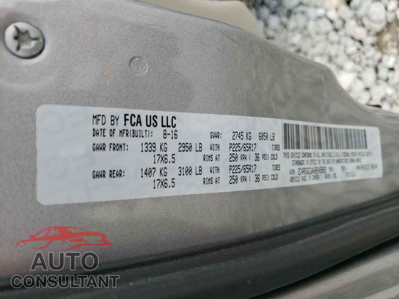 DODGE CARAVAN 2017 - 2C4RDGCG4HR545892