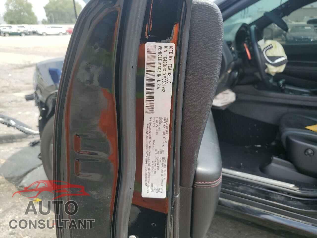 DODGE DURANGO 2021 - 1C4SDHCTXMC608792