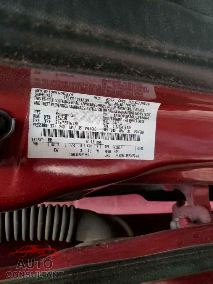 FORD FOCUS 2013 - 1FADP3F25DL266664