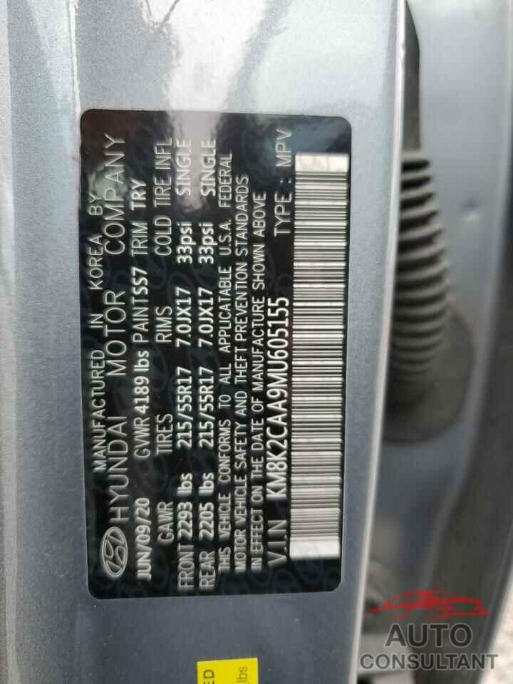 HYUNDAI KONA 2021 - KM8K2CAA9MU605155