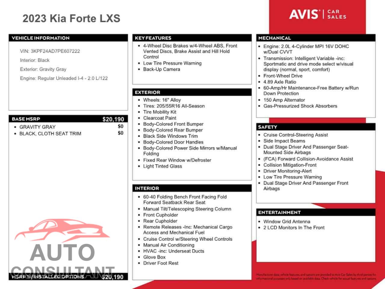 KIA FORTE 2023 - 3KPF24AD7PE607222