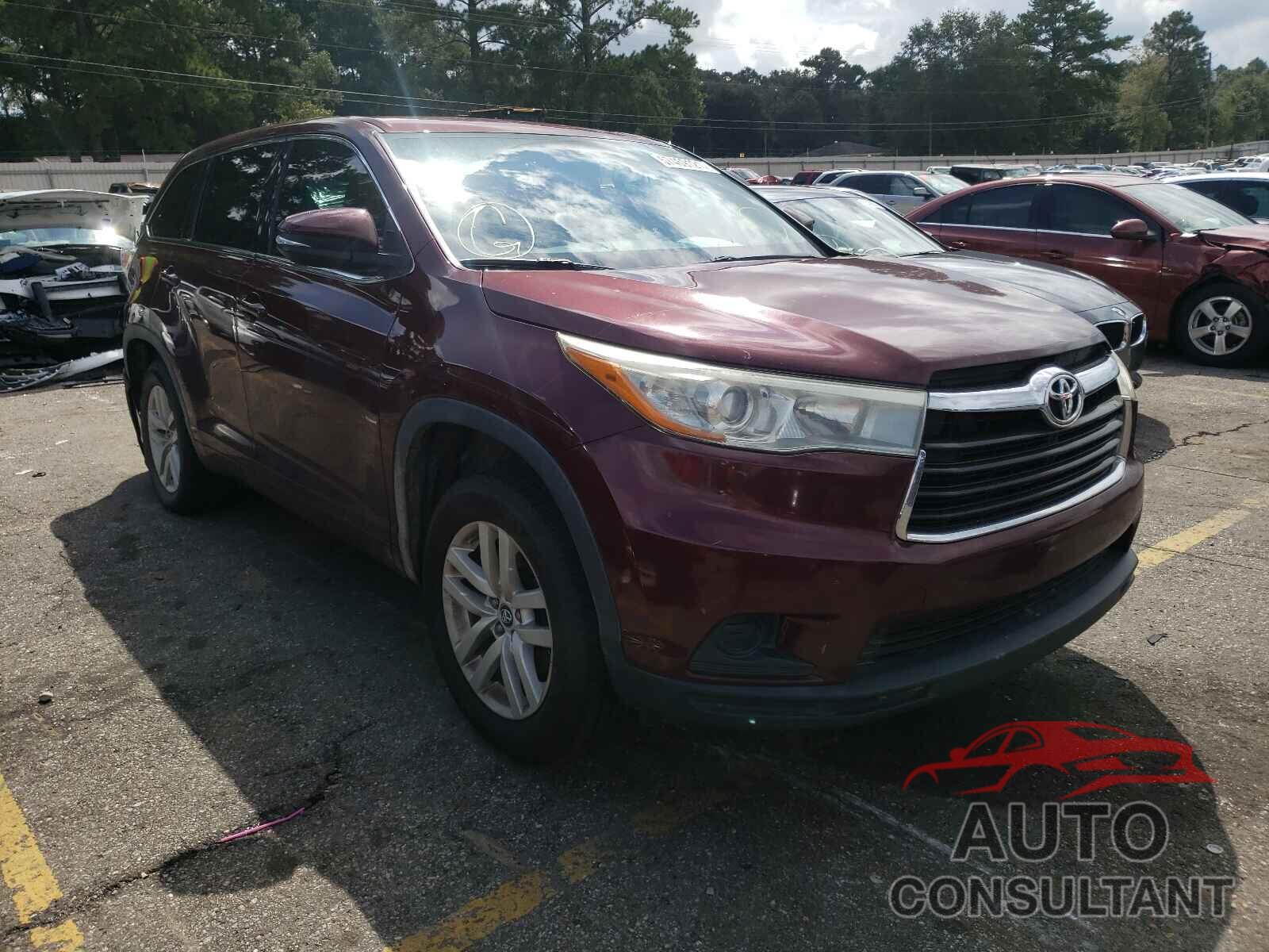 TOYOTA HIGHLANDER 2016 - 5TDZARFH3GS019770
