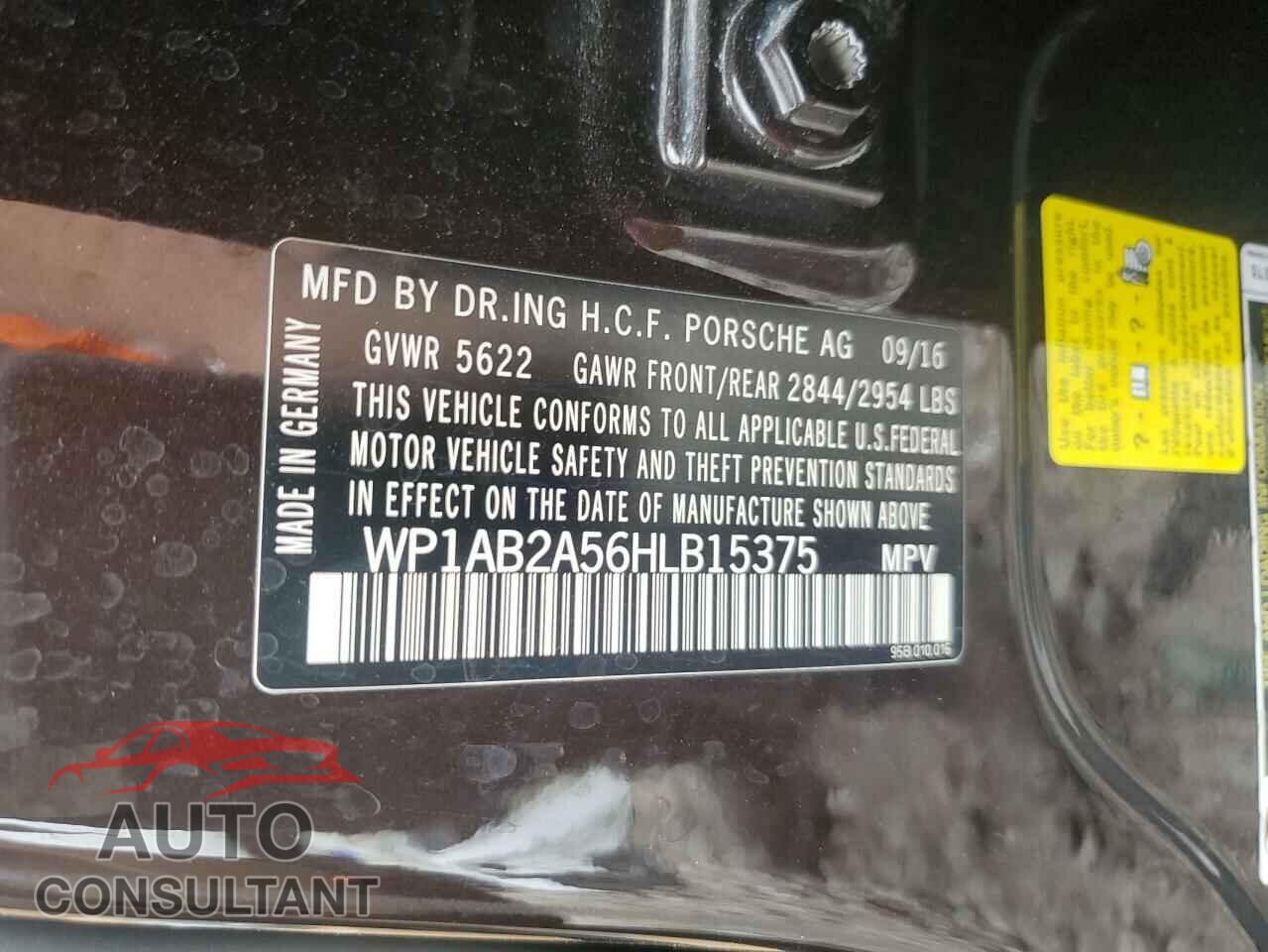 PORSCHE MACAN 2017 - WP1AB2A56HLB15375