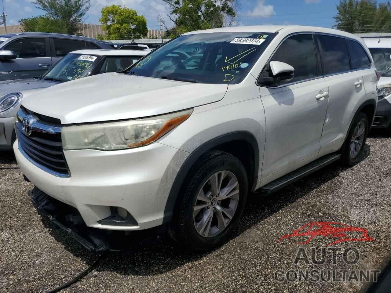 TOYOTA HIGHLANDER 2016 - 5TDZKRFH5GS131919