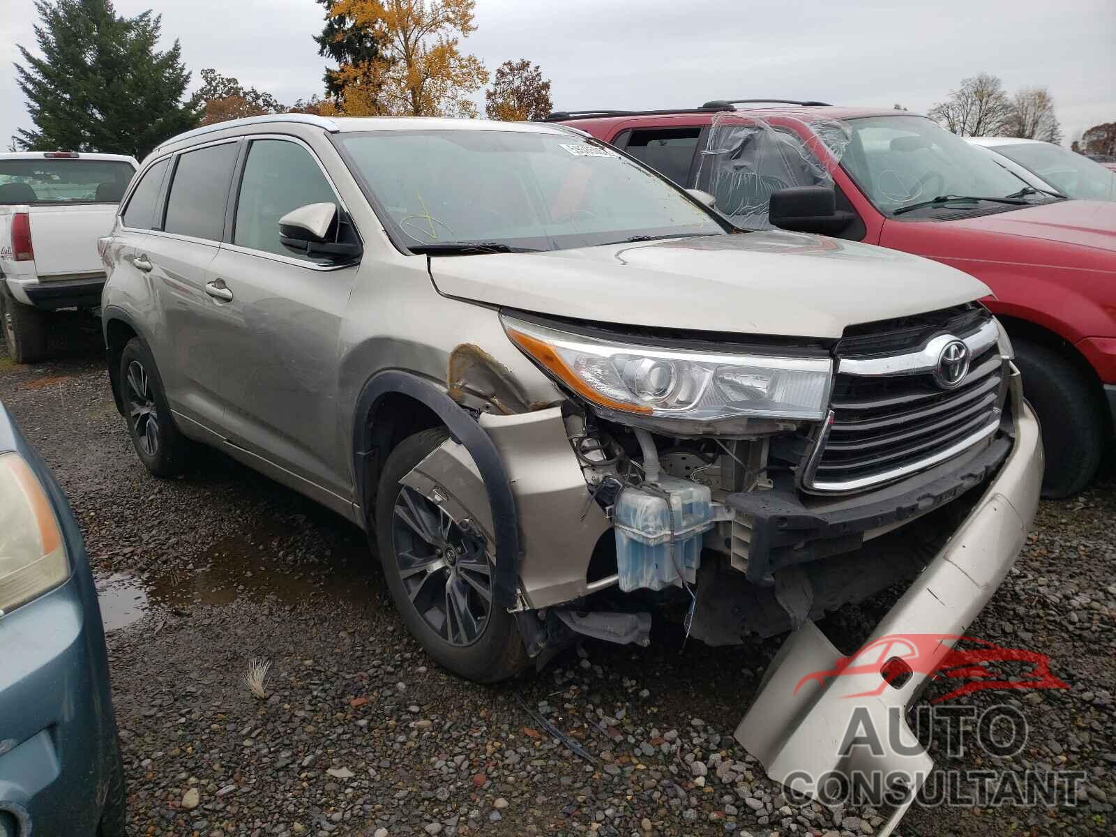 TOYOTA HIGHLANDER 2016 - 5TDJKRFH5GS253693