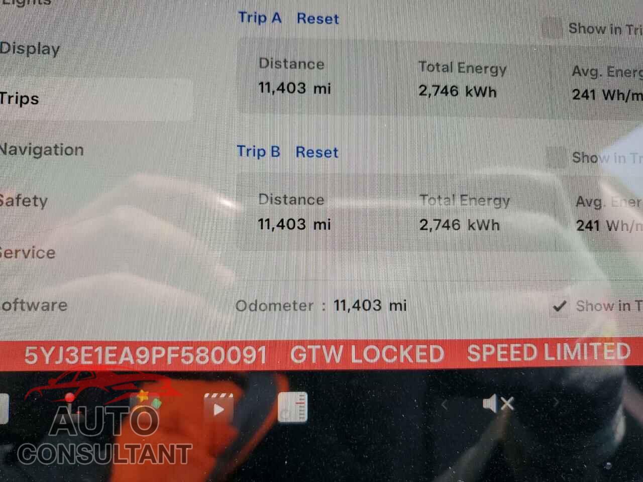 TESLA MODEL 3 2023 - 5YJ3E1EA9PF580091