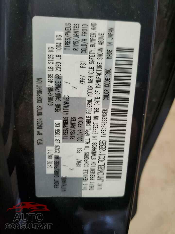 MAZDA 5 2012 - JM1CW2BL7C0118596