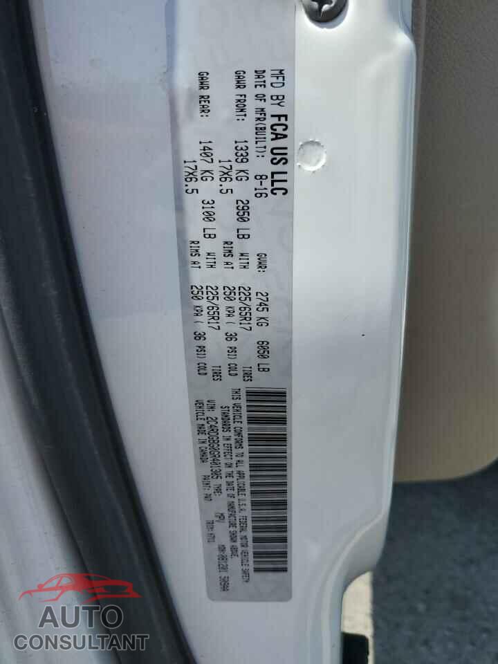DODGE CARAVAN 2016 - 2C4RDGBG0GR401305