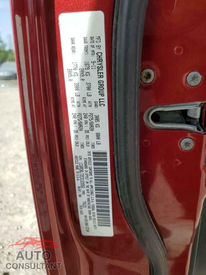 DODGE RAM 1500 2012 - 1C6RD6LT2CS123352